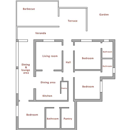 Apartment Erdgeschosswohnung Mit Terrasse Fuer Sechs Personen